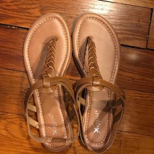 Brown thong sandals